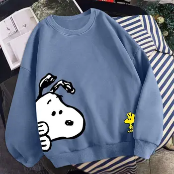 Snoopy Berniukų ir mergaičių, plonas, apvalios kaklo megztinis pavasarį ir rudenį, žemiausią marškinėliai ilgomis rankovėmis megztinis kailis