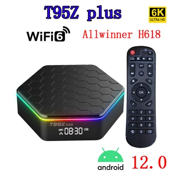 T95Z Plus Smart Android TV Box 4GB RAM Bluetooth 5.0 2.4 G&5G Daugiafunkcį Grotuvą WiFi6 HD Quad Core 6K Android Tv Box 12