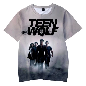 Teen Wolf Madinga Stiliaus 3D Spausdinimo O-Kaklo marškinėliai Moterims/Vyrams Vasaros trumpomis Rankovėmis Tshirts Harajuku Atsitiktinis Streetshirt Berniukų, Mergaičių Tee