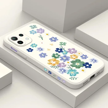 Telefoną Atveju Xiaomi Mi 11T 10T 9T 8 9 10 11 SE PRO LITE REDMI 10 10C, 10A 9A 9T Silikono Padengti gražių gėlių