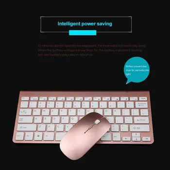 Ultra-plonas mini klaviatūra kostiumas 2.4 G belaidė klaviatūra