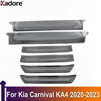Už Kia Carnival KA4 2020 2021 2022 2023 Automobilio Išorės Durų Slenksčio Riba Nusitrinti dengiamoji Plokštė Pedalų Apdaila Nerūdijančio Plieno