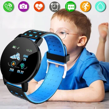 Vaikų Smartwatch Skaitmeninis Laikrodis, atsparus Vandeniui Smart Bluetooth Žiūrėti Vaikų Širdies ritmo Monitorius Fitness Tracker Smartwatch