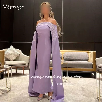 Verngo Elegantiškas nuo Peties Siuvinėjimo Vakaro Suknelės Saudo arabų Moterų Ruožas Ilgas Žaliojo Rankovėmis Prom Chalatai Oficialų Šalis