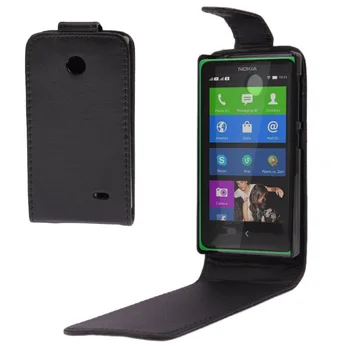 Vertikalus Apversti Odinis dėklas, skirtas Nokia X X+ Mobiliojo Telefono dėklas