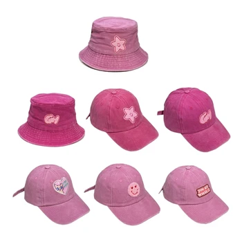 Vientisos Spalvos Beisbolo kepuraitę Kvėpuojantis Multi-tipo Rožinė Spalva Serija Platus Kraštų Kibirą Skrybėlę Vasarą, Žvejo Kepurė Unisex