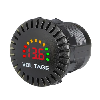 Voltmetras Testeris Pultas 12V-24V 8V-30 V Voltmeter LED Skaitmeninis Displėjus, Voltmetrus Matuoklis, Sunkvežimių, Motociklų Jūros