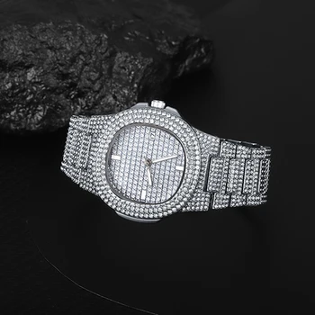 Vyrai Laikrodžiai Top Brand Prabanga Lediniame Iš Deimantų Žiūrėti Mechaninė Kvarciniai Laikrodžiai Aukso Laikrodžiai Moterims Reloj Hombre