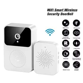 X9 Belaidį durų skambutį Smart Gyvenimo Smart Durų Varpelis, Su HD vaizdo Kamera, Naktinio matymo Wifi Ryšio Balso Keitimas Doorbell Namuose Stebėti