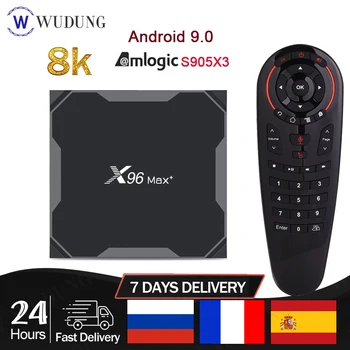 X96 MAX Plus 4GB 64GB Android 9.0 Smart TV Box Amlogic S905X3 Quad Core Dual Wifi BT4.0 8K X96Max Plus Set top box Media Player