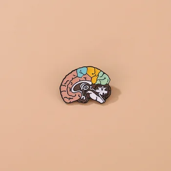 XM-juokinga, Naujų kūrybinių spalvinga smegenų forma animacinių filmų maišelį gražus mažas, dovana, papuošalai lydinio aliejus lašinamas ženklelis