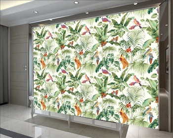 beibehang Užsakymą Pietryčių azijos paukščių, augalų Kraštovaizdžio Freska tapetai Kambarį miegamojo baldai, sienos Meno dokumentus namų dekoro
