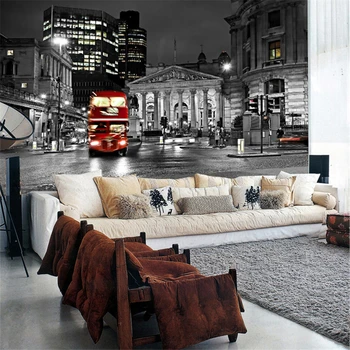beibehang freskos gyvenamasis kambarys sofos fone miegamojo sienos baras šiuolaikinės asmeniniams tapetai Londono gatvės tapetai, freskos