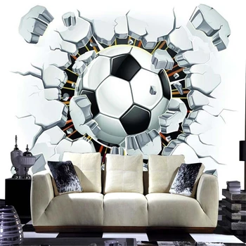 beibehang papel de parede 3d futbolas tapetai, sportas fone freskos gyvenamasis kambarys sofos, miegamojo futbolo TV foną Pasirinktinis Dydis