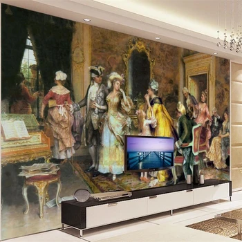 beibehang tėtis peint Užsakymą tapetai 3d freskomis Europos audito aristokratiško charakterio aliejaus tapybai TV foną, sienos popieriaus