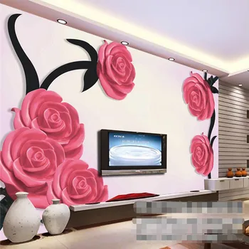 beibehang šiuolaikiškos sienų tapybos fone fotografijos Minimalistinio stiliaus įspaustais rožių viešbutis badroom sienos tapetai, freskos, skirtos