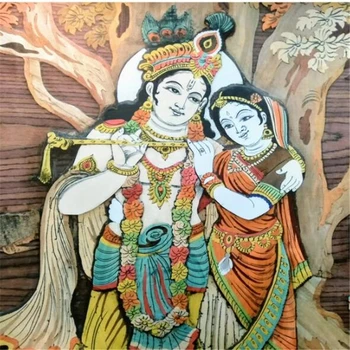 wellyu Individualų didelis freskomis mados namų puošybai Indijos Brahmanas, retro rūmų freskos tapetai papel de parede