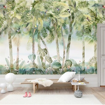 wellyu papel de parede Užsakymą tapetai Šiuolaikinės Europos stiliaus tapybos kokoso paukščių tapetai sienos freskos fone tapety