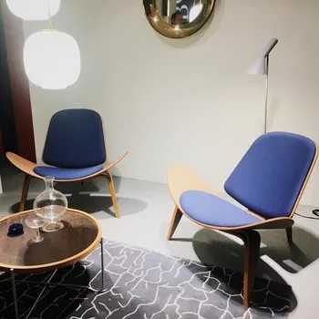 Šiuolaikinės Medienos Kėdė Miegamieji Tuštybės Dizainas Modernus Sulankstomas Salonas Prabangos Salonas Shell Lounge Kėdės Replika Fauteuil Gyvenimo Kambario Baldai