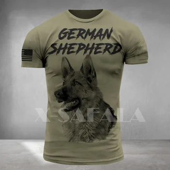 Šuo vokiečių Aviganis Doberman Pit Bull Boksininkas 3D Spausdinti Aukštos Kokybės Pieno Pluošto T-shirt Apvalus Kaklas Vyrų, Moterų Atsitiktinis Viršūnės-1