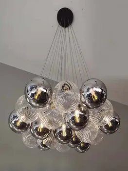 Šviestuvai Šiaurės kūrybos burbulas stiklo kamuolys valgomasis apdaila juoda paprasta bubble ball salė LED vidinis apšvietimas