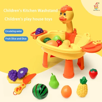 Žaisti Namus, Daržovių Plovimo Stotis Apsimesti Žaisti Miniatiūrinės Maisto Vaisių Virtuvės Žaislai, skirti Vaikams, Virtuvė Žaisti Žaislų, Stalo reikmenys