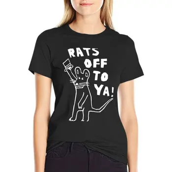 Žiurkių Off Ya! T-Marškinėliai topai marškinėliai moteriška hipis drabužius, t-marškinėliai Moterims grafinis tees